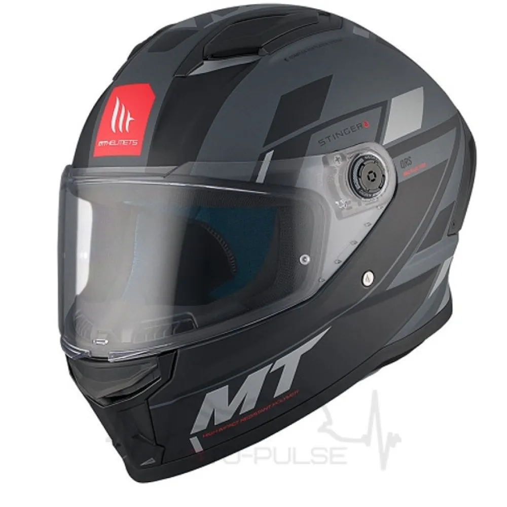 Мотошлем MT Stinger 2 Zivze C2 Black/Grey (M)